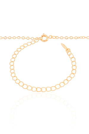 Gargantilha Elos Batimentos FIlho Menina Banhado a Ouro 18K - 40 cm