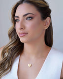 Gargantilha Nylon Coração Liso 1.5 cm Banhado a Ouro 18K - 40 cm