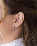 Brinco Argola Torcida 1.7 cm Ródio Branco