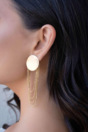 Brinco Redondo Franjas Banhado a Ouro 18K