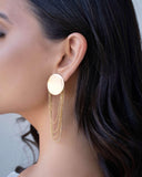 Brinco Redondo Franjas Banhado a Ouro 18K