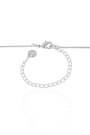 Gargantilha Infantil Veneziana Coração Ponto de Luz Cristal Ródio Branco