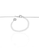 Gargantilha Infantil Veneziana Coração Ponto de Luz Cristal Ródio Branco