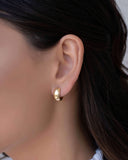 Brinco Argola Click Lisa 1.3 cm Banhado a Ouro 18K