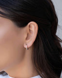 Brinco Argola Reta Lisa 1.4 cm Ródio Branco