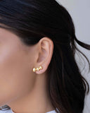 Ear Cuff Gotas Lisas Banhado a Ouro 18K