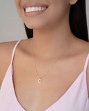 Gargantilha Veneziana Letra C Cravejada Cristal Banhado a Ouro 18K - 45 cm