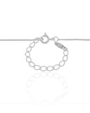 Gargantilha Veneziana Letra V Cravejada Cristal Ródio Branco - 45 cm