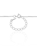 Gargantilha Grumet Achatada Ródio Branco - 45 cm