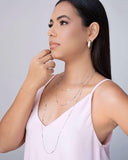 Choker Grumet Achatada Ródio Branco - 33 cm