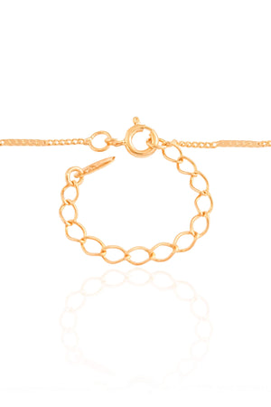 Gargantilha Longa Grumet Achatada Banhado a Ouro 18K - 80 cm