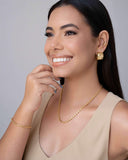 Gargantilha Malha Oca 3 mm Banhado a Ouro 18K - 45 cm