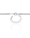 Gargantilha Malha Oca 3 mm Ródio Branco - 45 cm