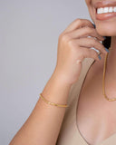 Pulseira Malha Oca 3 mm Banhado a Ouro 18K