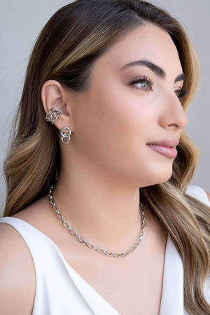 Piercing Grumet Duplo Ródio Branco