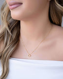 Gargantilha Veneziana Coração Vazado Banhado a Ouro 18K - 45 cm