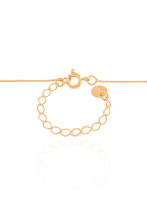 Gargantilha Veneziana Coração Vazado Banhado a Ouro 18K - 45 cm