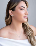 Gargantilha Veneziana Coração Vazado Ródio Branco - 45 cm