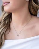 Gargantilha Veneziana Coração Vazado Ródio Branco - 45 cm