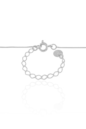 Gargantilha Veneziana Coração Vazado Ródio Branco - 45 cm