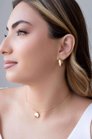 Choker Veneziana Redondo Liso 1.2 cm Banhado a Ouro 18K