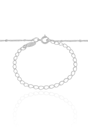 Choker Grumet Plaquinhas Ródio Branco - 33 cm