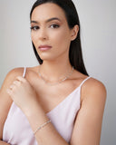 Choker Pérolas Pontos de Luz Cristal Ródio Branco