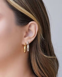 Brinco Argola Tubo Liso Fecho Italiano 2.5 cm Ródio Branco