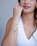 Pulseira Elos Pingente Coração Always With You Banhado a Ouro 18K