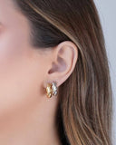 Brinco Argola Click Torcida 1.6 mm Banhado a Ouro 18K