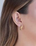 Brinco Argola Click Torcida 1.6 mm Banhado a Ouro 18K