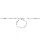 Relicário Estrela Gomos Ródio Branco - 45 cm