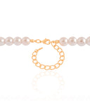 Gargantilha Orgânicos e Pérolas Banhado a Ouro 18K - 40 cm