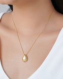 Gargantilha Veneziana Gota Lisa Banhado a Ouro 18K - 45 cm