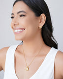 Gargantilha Veneziana Gota Lisa Banhado a Ouro 18K - 45 cm