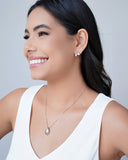 Gargantilha Veneziana Gota Lisa Ródio Branco - 45 cm