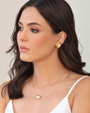 Gargantilha Veneziana Coração Liso Banhado a Ouro 18K - 45 cm