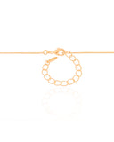 Gargantilha Veneziana Coração Liso Banhado a Ouro 18K - 45 cm