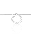 Gargantilha Veneziana Coração Liso Ródio Branco - 45 cm