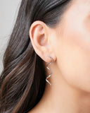 Brinco Fio Mola 4.8 cm Ródio Branco