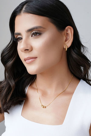 Brinco Argola Click Torcida 1.6 cm Banhado a Ouro 18K