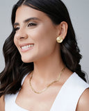 Brinco Redondo Coração Liso 1.9 cm Banhado a Ouro 18K