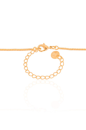 Gargantilha Veneziana Flor Lisa 2.3 cm Banhado a Ouro 18K - 45 cm