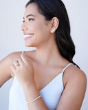 Ear Cuff Pontos de Luz Cristal 2.5 cm Banhado a Ouro 18K