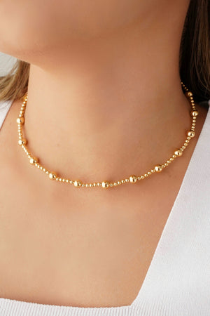 Aro Flexível Bolas Lisas Banhado a Ouro 18K