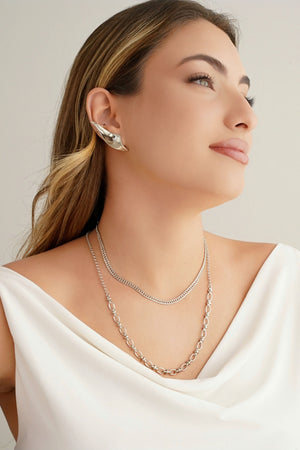 Choker Grumet 4 mm Ródio Branco