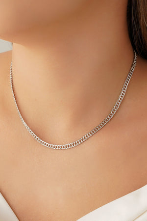 Choker Grumet 4 mm Ródio Branco