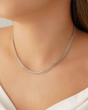 Choker Grumet 4 mm Ródio Branco