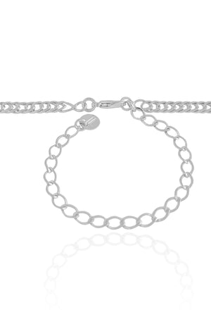 Choker Grumet 4 mm Ródio Branco