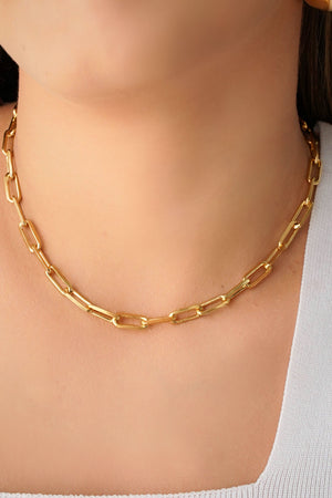 Choker Elos 5 mm Banhado a Ouro 18K